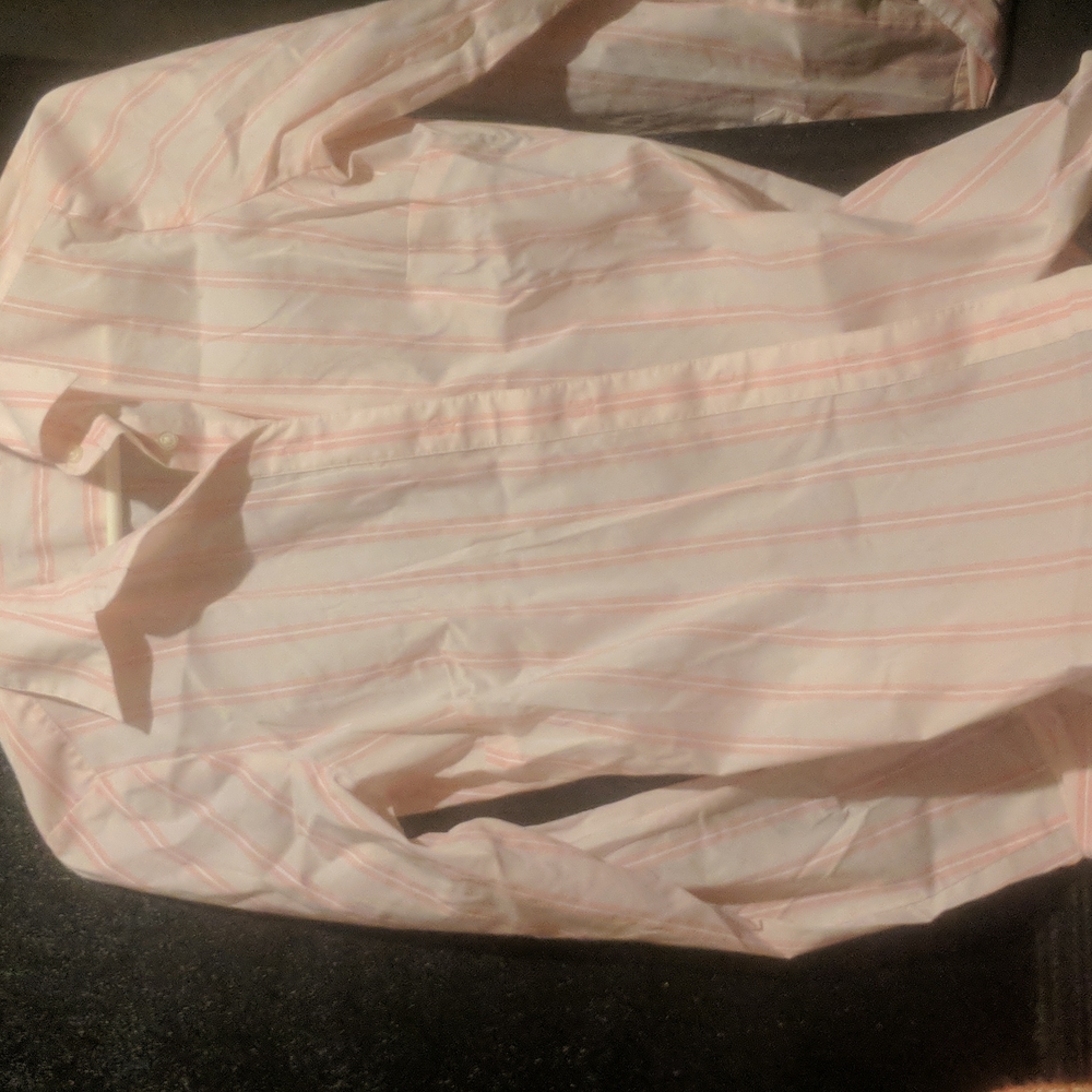 Pink white button down (6)